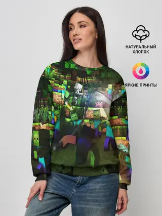 Женский свитшот / MINECRAFT Creeper