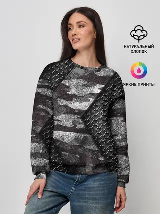 Женский свитшот / Камуфляжная 3D броня