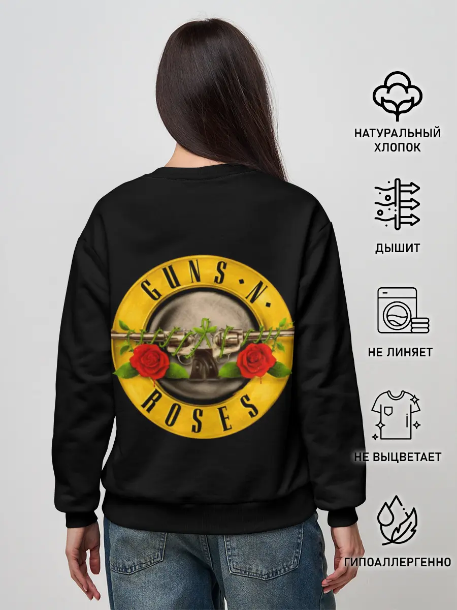 Женский свитшот / Guns n roses + Спина