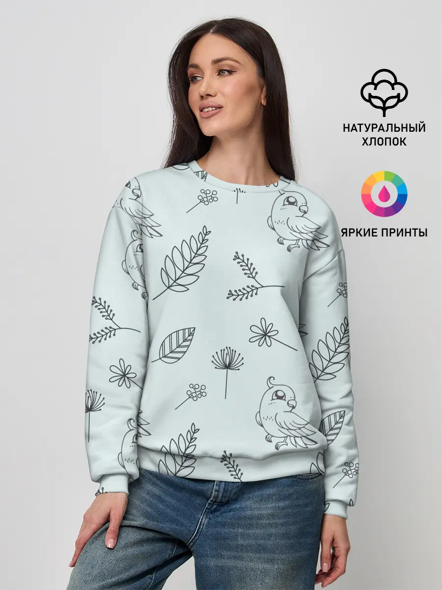 Женский свитшот / Милые птички