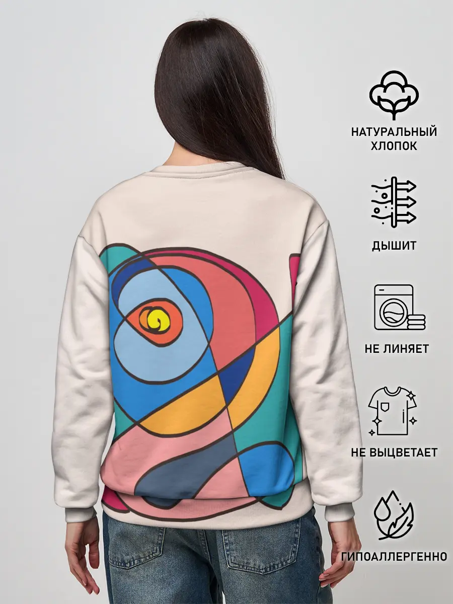 Женский свитшот / Абстракция полет фантазии