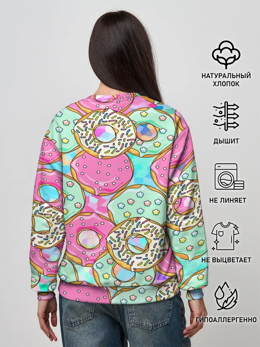 Женский свитшот / Пончики