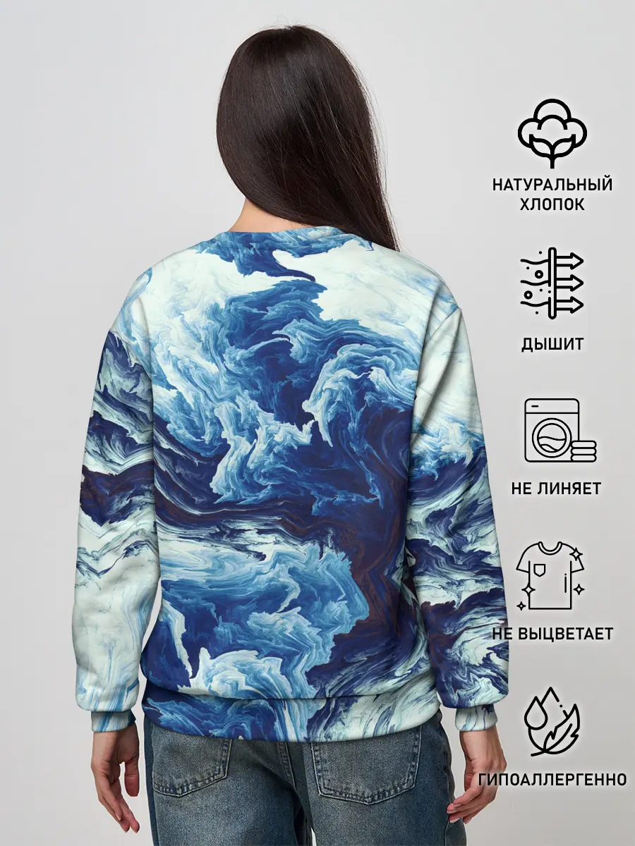 Женский свитшот / Абстракция смешивание разводы