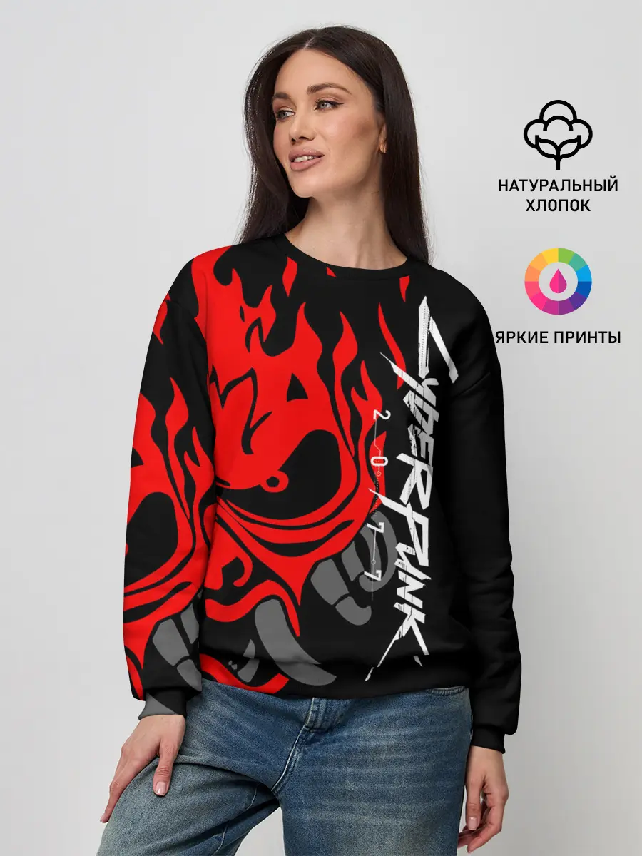 Женский свитшот / CYBERPUNK 2077 SAMURAI | САМУРАЙ