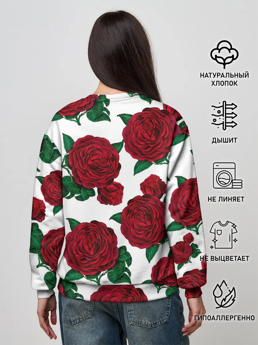 Женский свитшот / Винтажные розы