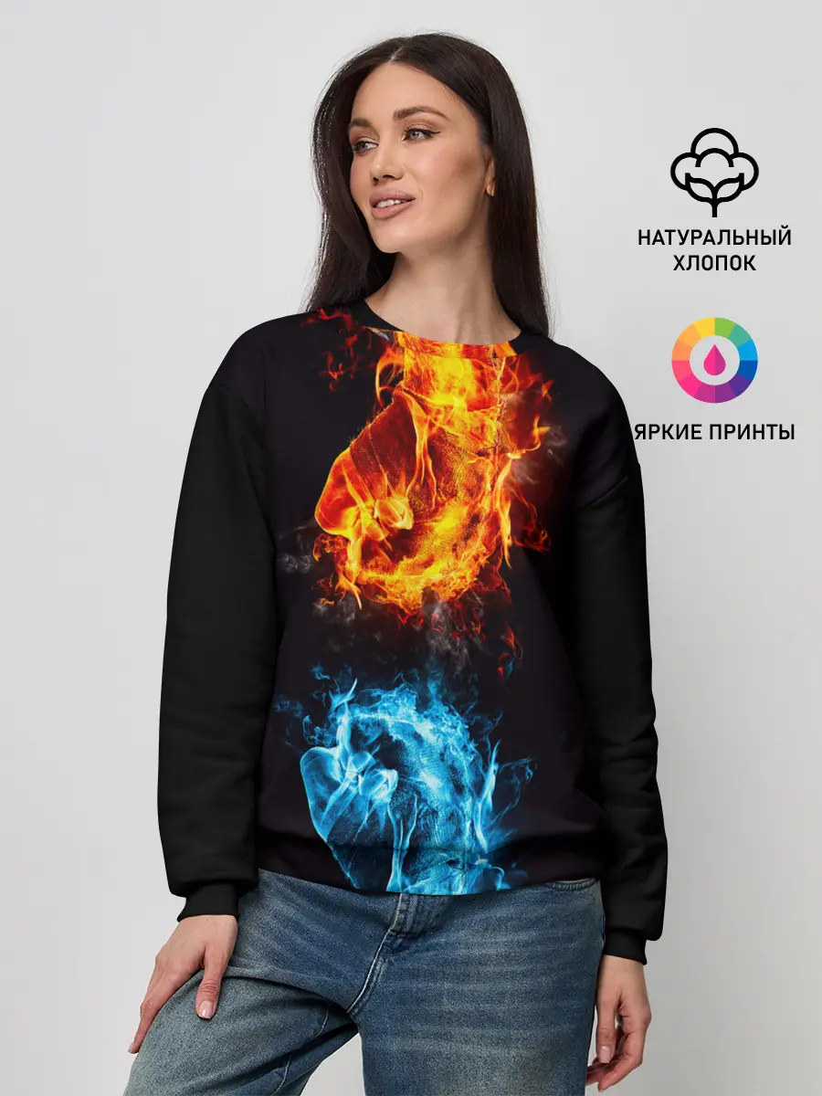 Женский свитшот / Огонь и Вода