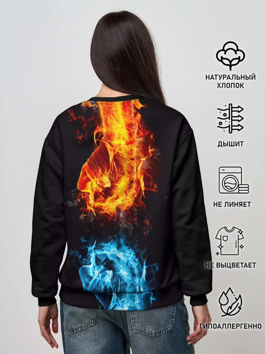 Женский свитшот / Огонь и Вода