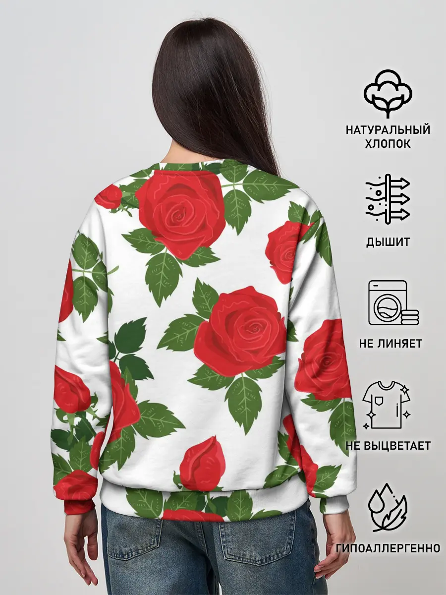 Женский свитшот / BTS Roses | White