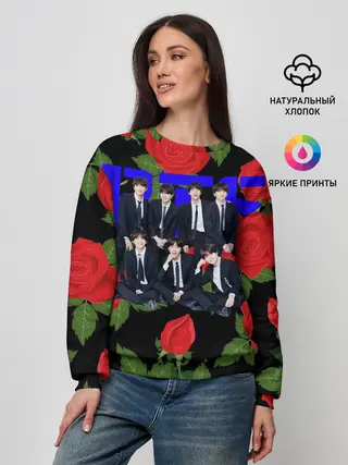 Женский свитшот / BTS Roses | Black
