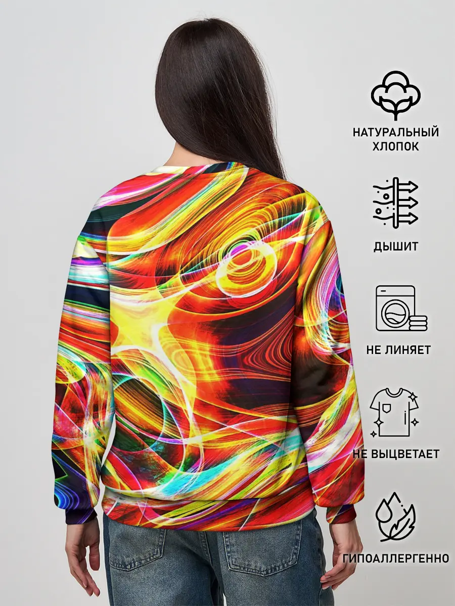 Женский свитшот / Юрий Гагарин | Всплеск Цветов