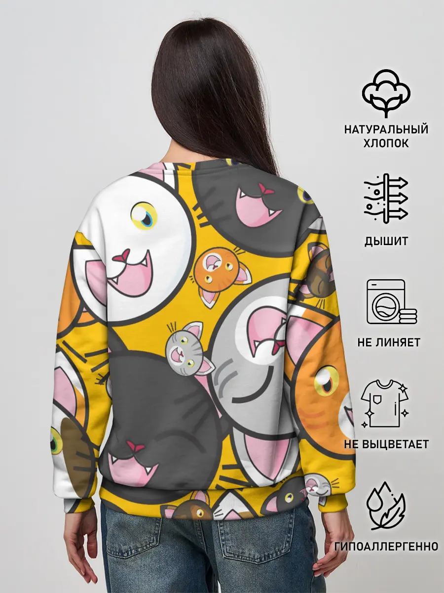 Женский свитшот / КОТЫ