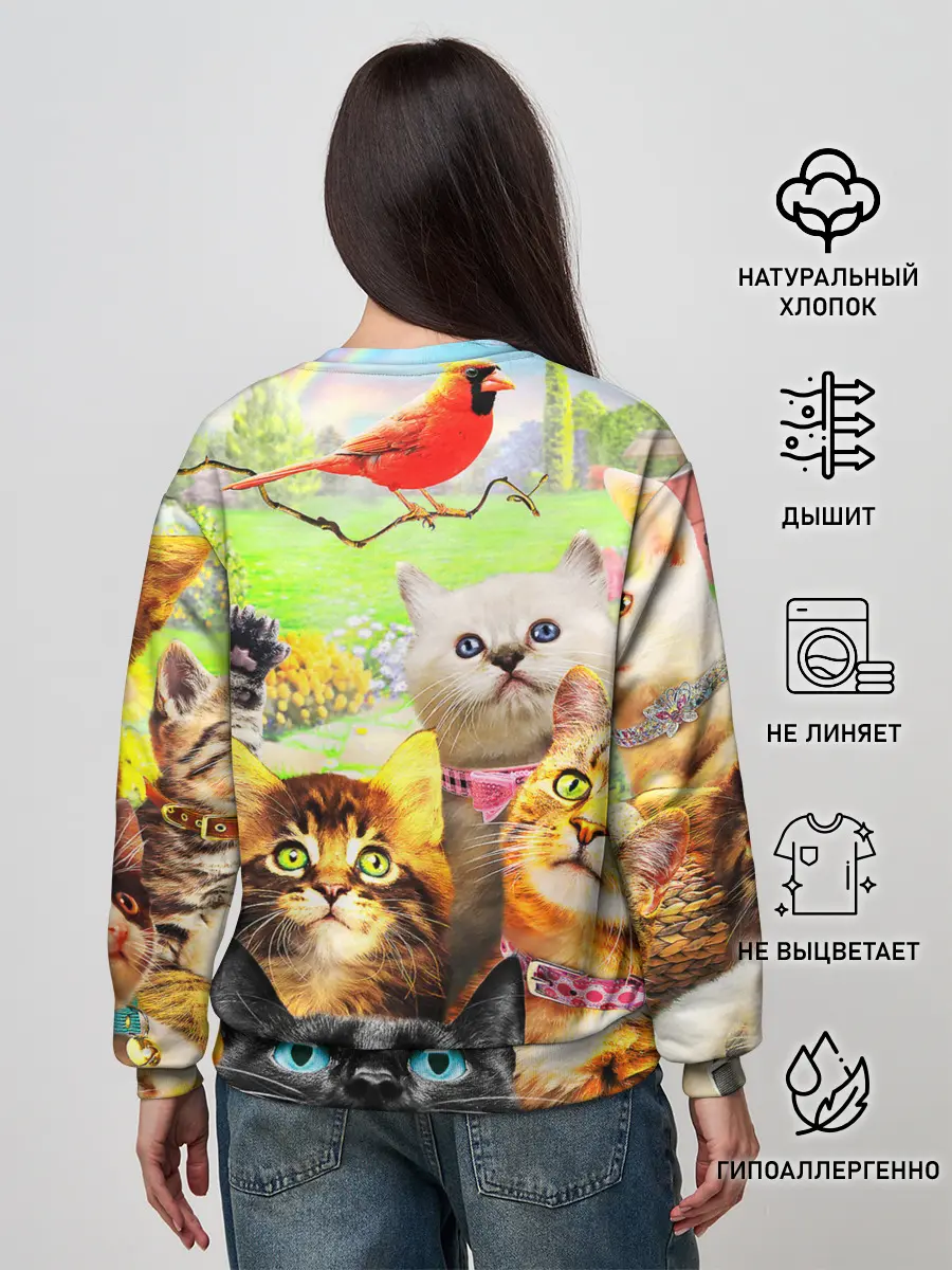 Женский свитшот / КОТЫ