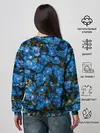 Женский свитшот / Поле синих цветов фиалки лето