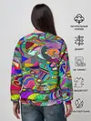 Женский свитшот / Дудлы узор разноцветный хиппи