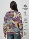 Женский свитшот / Японская вышивка с журавлями