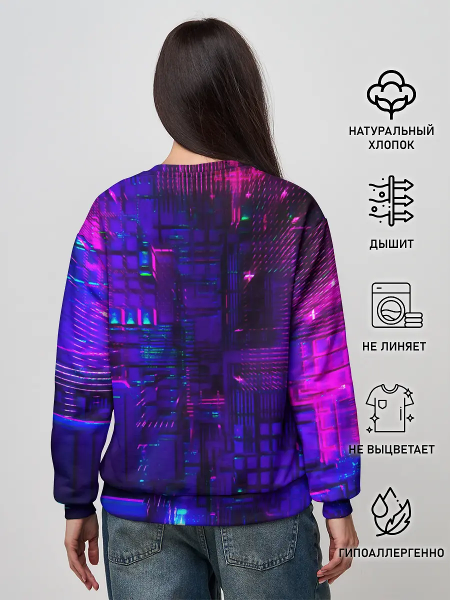 Женский свитшот / NEON CUBES