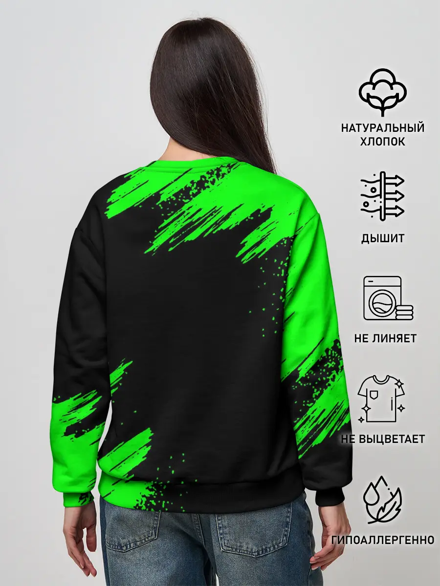 Женский свитшот / MINECRAFT CREEPER CAT