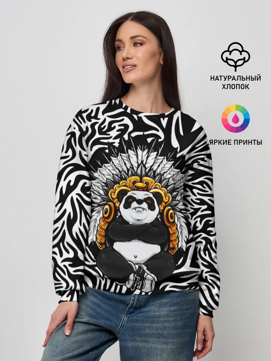 Женский свитшот / Мудрая Панда