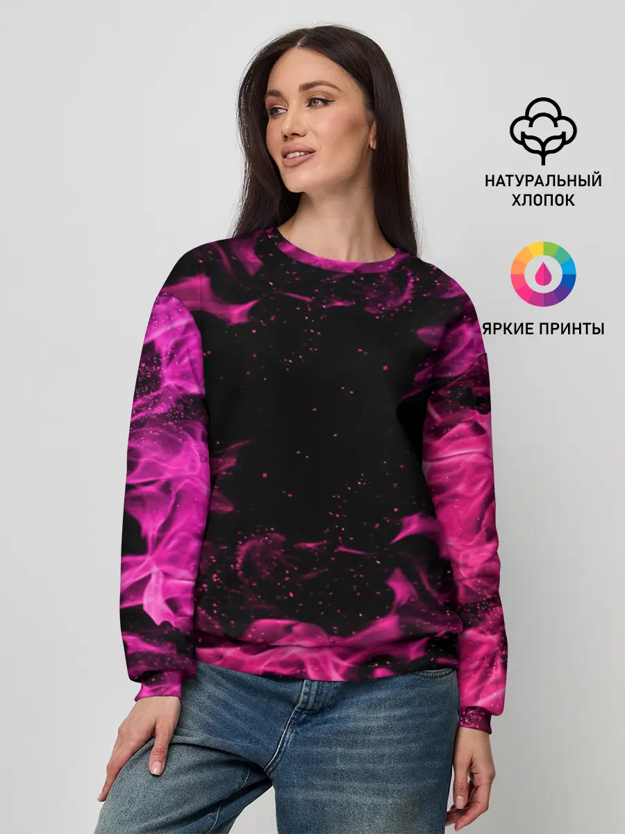 Женский свитшот / ОГОНЬ НЕОН