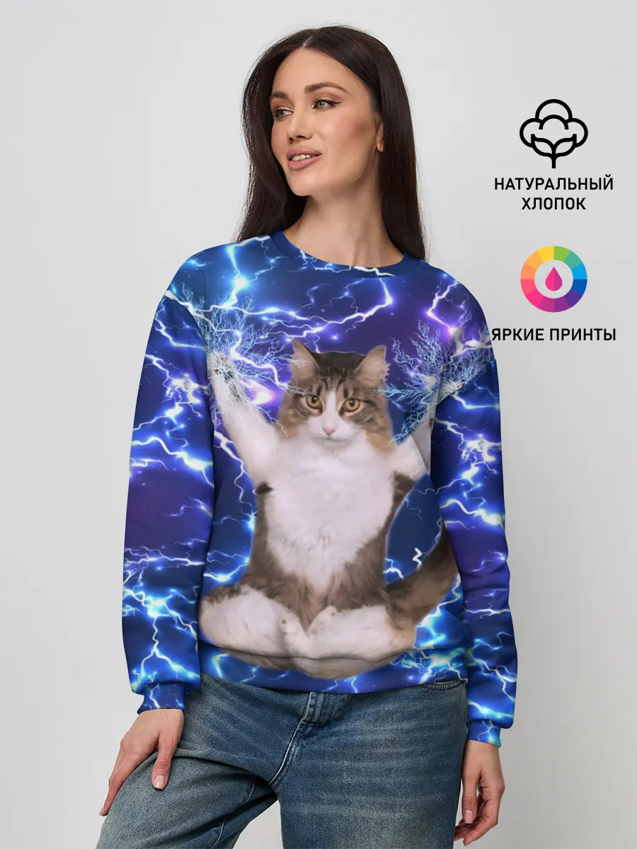 Женский свитшот / Грозовой Котик