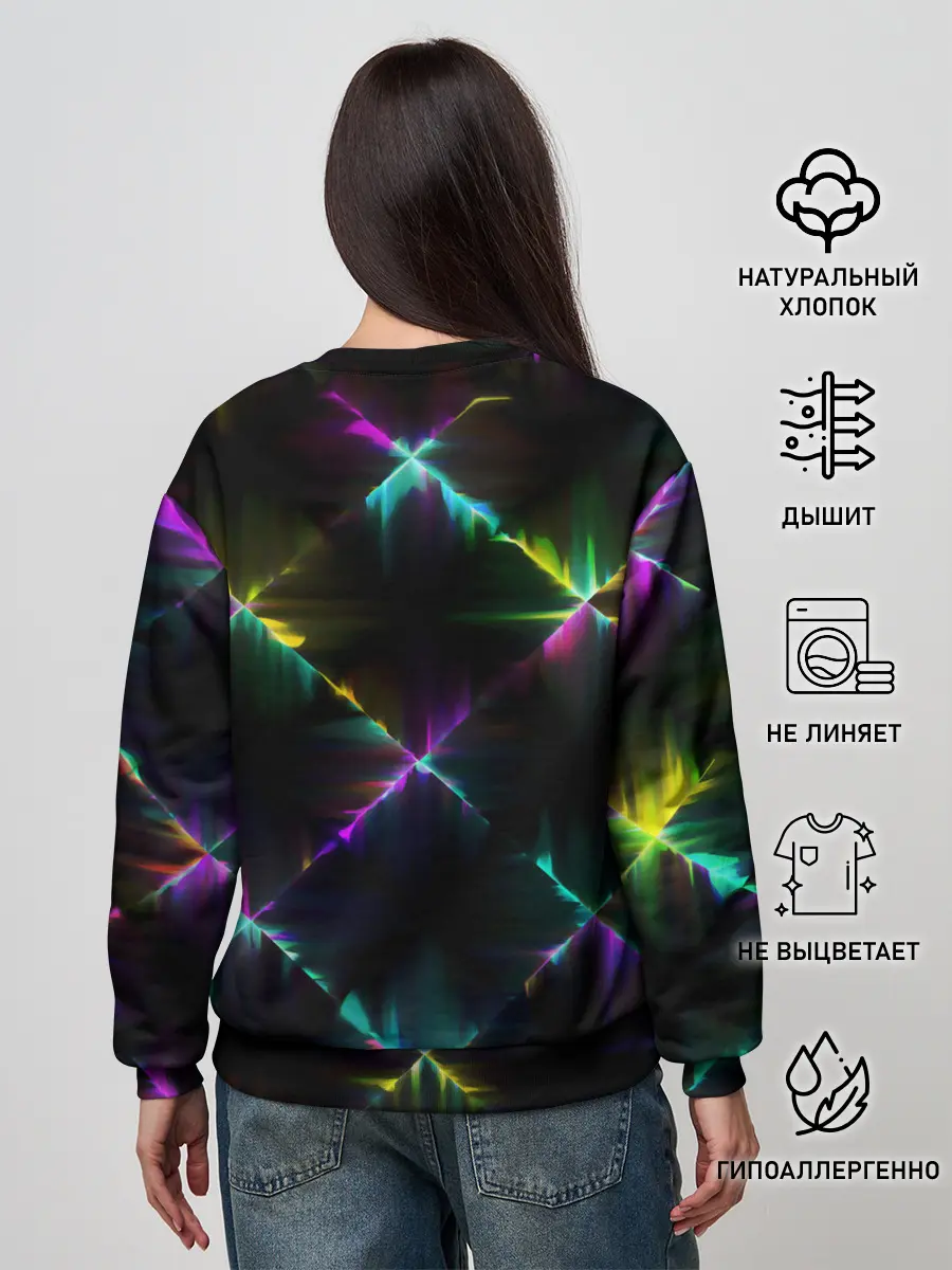 Женский свитшот / НЕОНОВАЯ ТЕКСТУРА