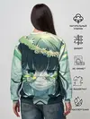 Женский свитшот / аниме школьница маска цветы