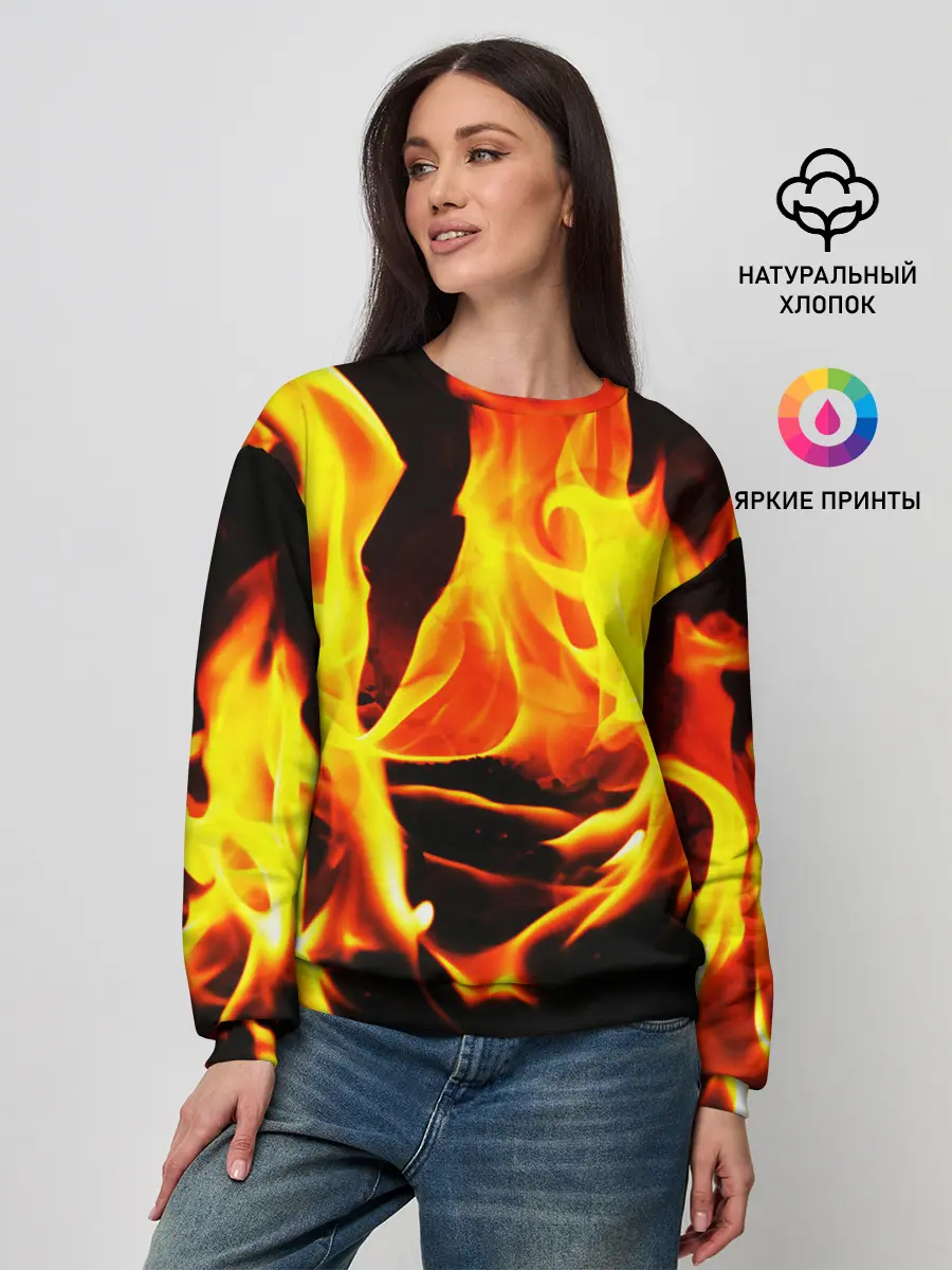 Женский свитшот / В ОГНЕ