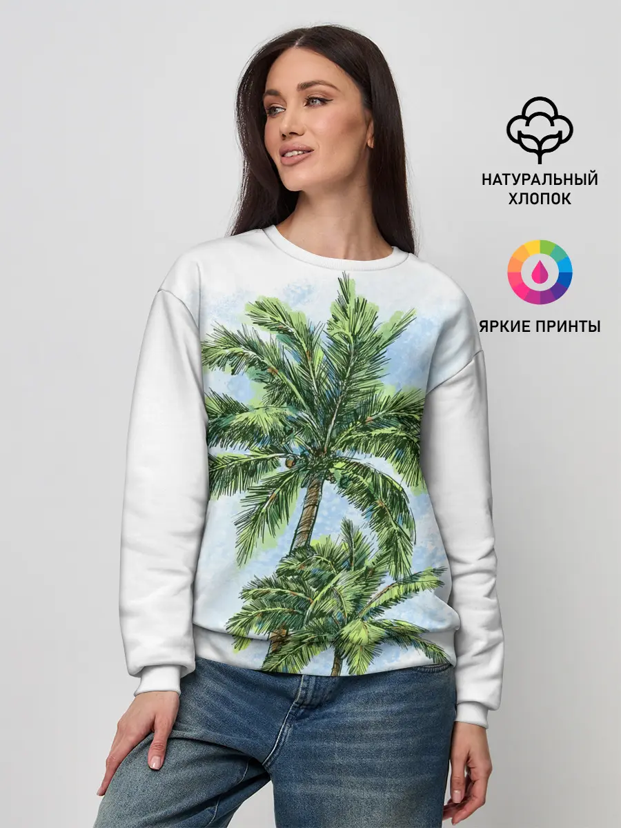 Женский свитшот / Пальмы над головой