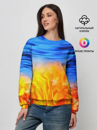 Женский свитшот / ЛЕД И ПЛАМЯ