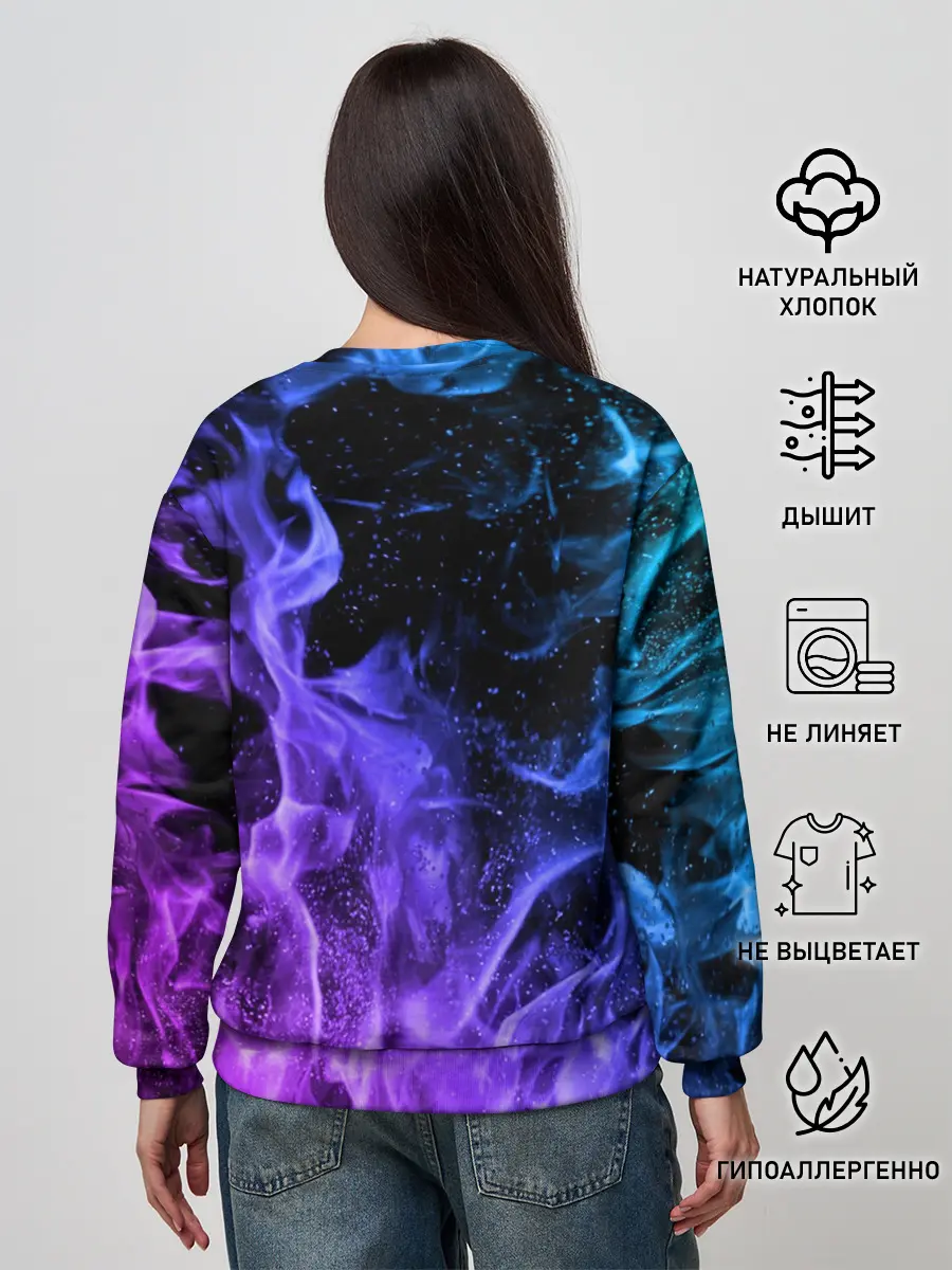 Женский свитшот / ОГОНЬ НЕОН