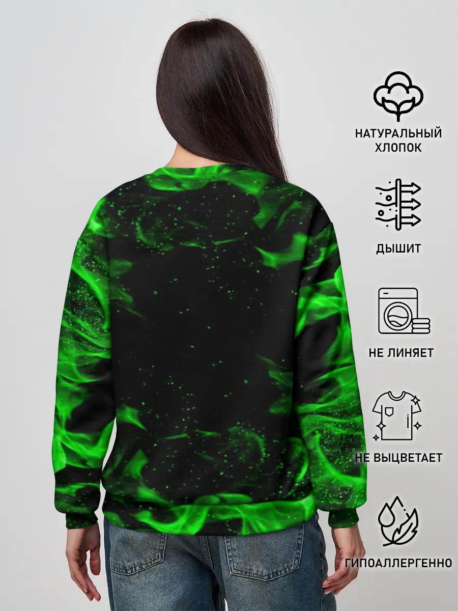 Женский свитшот / MINECRAFT CREEPER