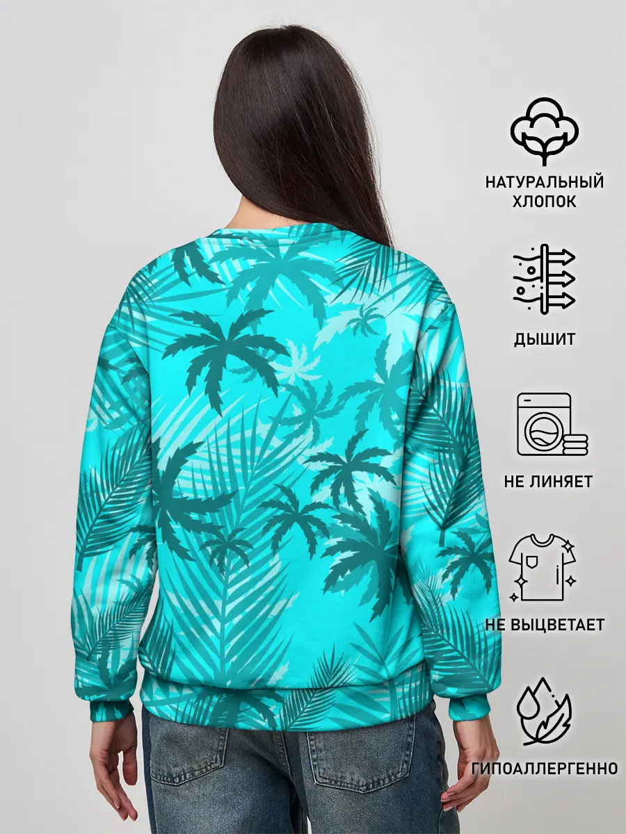 Женский свитшот / НЕОНОВЫЕ ПАЛЬМЫ