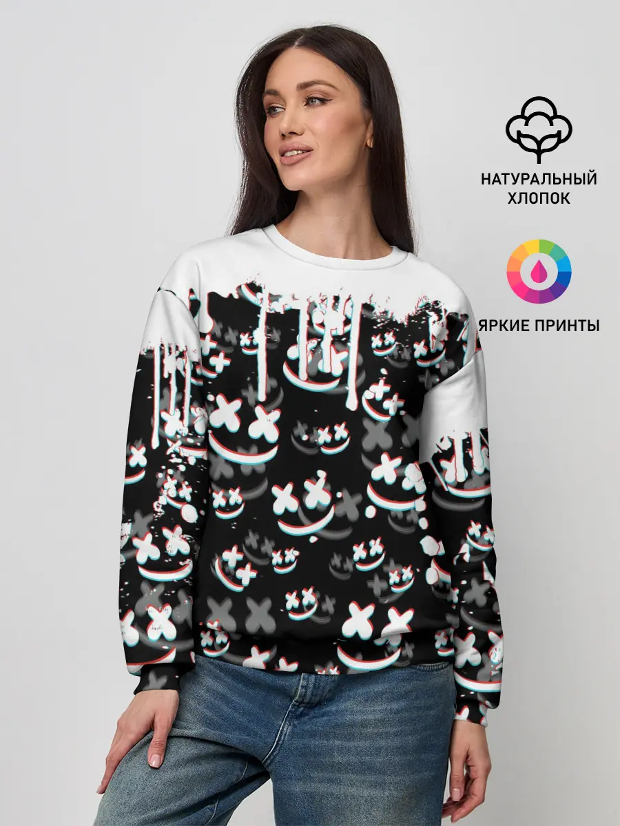 Женский свитшот / MARSHMELLO GLITCH