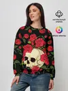 Женский свитшот / Skull | Roses