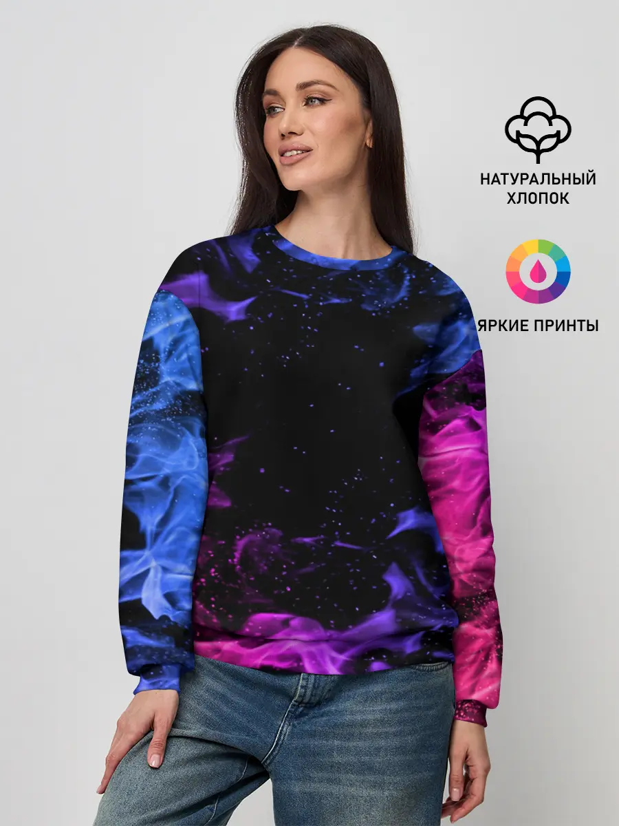 Женский свитшот / ОГОНЬ НЕОН