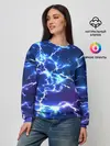 Женский свитшот / СВЕТЯЩИЕСЯ МОЛНИИ | NEON FLASH