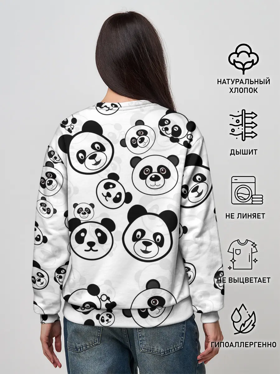 Женский свитшот / Панды