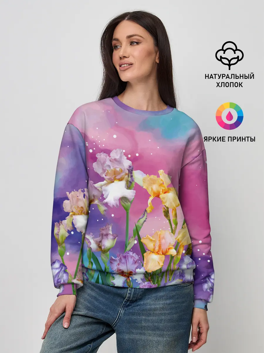 Женский свитшот / Сказочные Ирисы