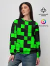 Женский свитшот / ЗЕЛЕНЫЕ КУБИКИ