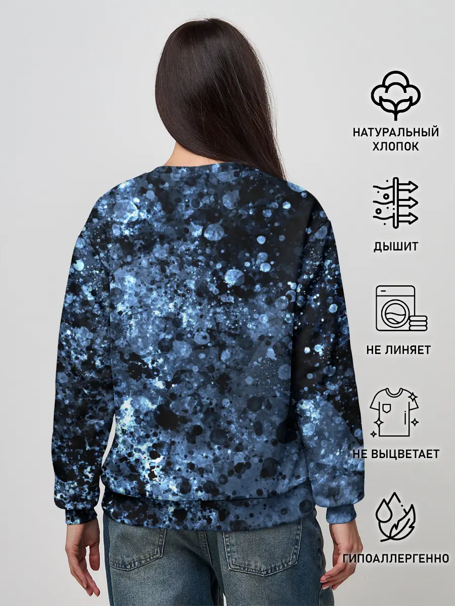 Женский свитшот / абстракция жидкость