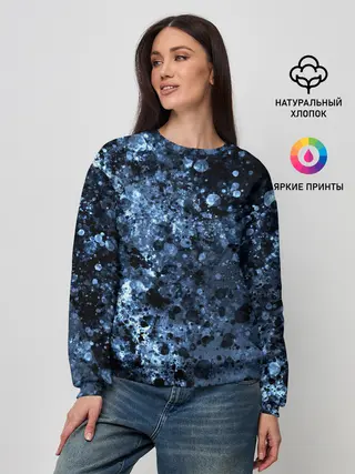 Женский свитшот / абстракция жидкость