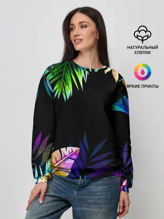 Женский свитшот / Тропическая Ночь