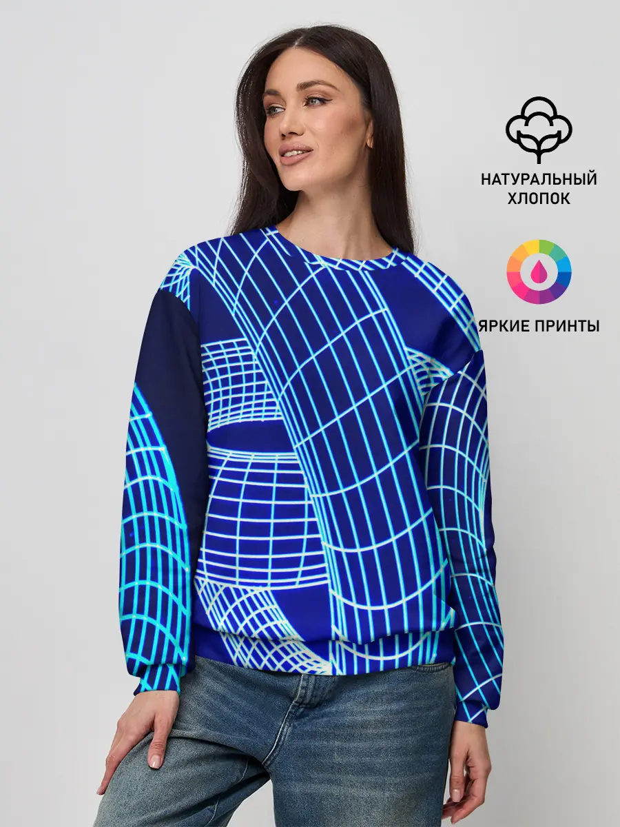 Женский свитшот / НЕОНОВАЯ СПИРАЛЬ