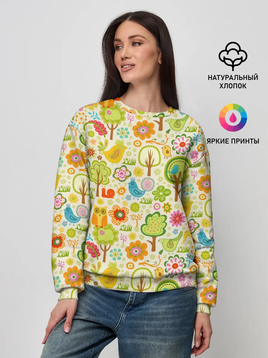 Женский свитшот / Летний Орнамент