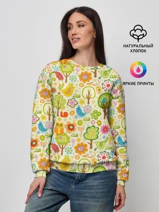 Женский свитшот / Летний Орнамент