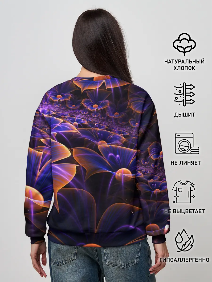 Женский свитшот / Цветки во тьме