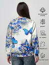 Женский свитшот / Butterfly | Blue White