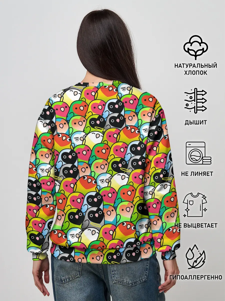 Женский свитшот / Папуги