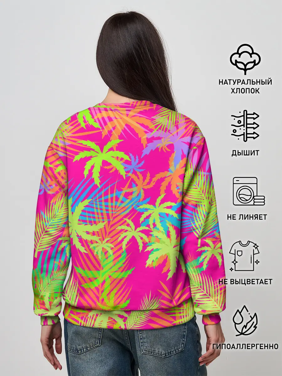 Женский свитшот / ПАЛЬМЫ / ТРОПИКИ