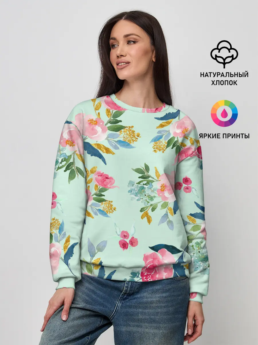 Женский свитшот / Цветы